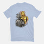 My Droid Friend-Womens-Basic-Tee-nickzzarto