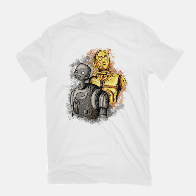 My Droid Friend-Womens-Basic-Tee-nickzzarto