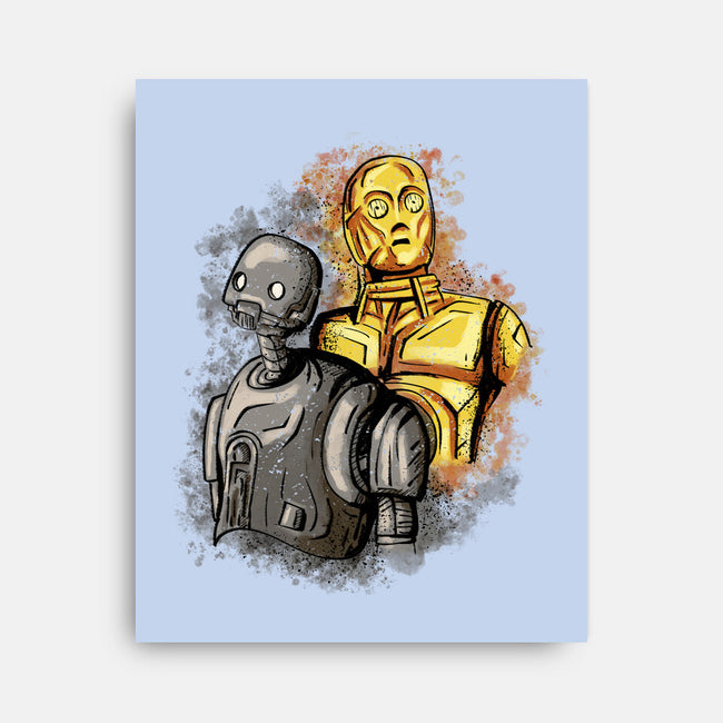 My Droid Friend-None-Stretched-Canvas-nickzzarto