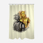 My Droid Friend-None-Polyester-Shower Curtain-nickzzarto