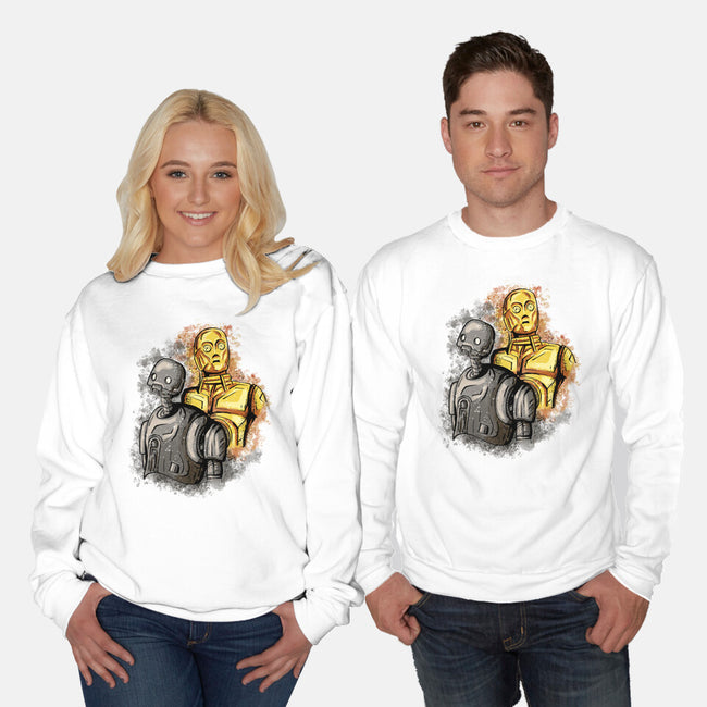 My Droid Friend-Unisex-Crew Neck-Sweatshirt-nickzzarto