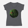 Rise Of The Great Old One-Womens-V-Neck-Tee-DrMonekers