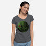 Rise Of The Great Old One-Womens-V-Neck-Tee-DrMonekers