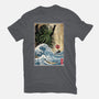 Great Cthulhu In Japan Woodblock-Unisex-Basic-Tee-DrMonekers