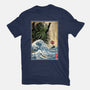 Great Cthulhu In Japan Woodblock-Unisex-Basic-Tee-DrMonekers