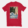 Great Cthulhu In Japan Woodblock-Unisex-Basic-Tee-DrMonekers