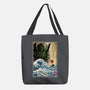 Great Cthulhu In Japan Woodblock-None-Basic Tote-Bag-DrMonekers