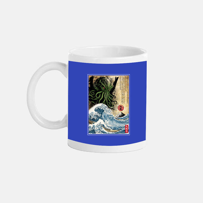 Great Cthulhu In Japan Woodblock-None-Mug-Drinkware-DrMonekers