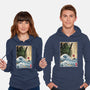 Great Cthulhu In Japan Woodblock-Unisex-Pullover-Sweatshirt-DrMonekers