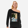 Great Cthulhu In Japan Woodblock-Womens-Off Shoulder-Sweatshirt-DrMonekers