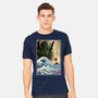 Great Cthulhu In Japan Woodblock-Mens-Heavyweight-Tee-DrMonekers