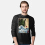 Great Cthulhu In Japan Woodblock-Mens-Long Sleeved-Tee-DrMonekers