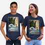 Great Cthulhu In Japan Woodblock-Unisex-Basic-Tee-DrMonekers