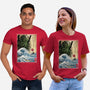 Great Cthulhu In Japan Woodblock-Unisex-Basic-Tee-DrMonekers