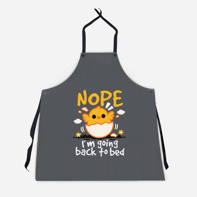 Nope Sleepy Chick-Unisex-Kitchen-Apron-NemiMakeit