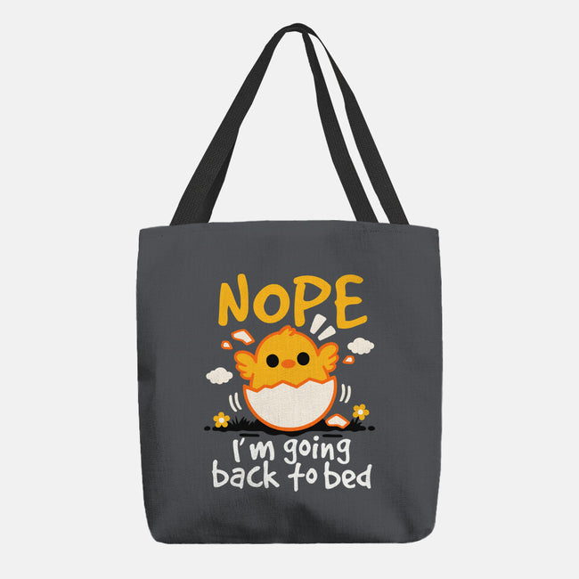 Nope Sleepy Chick-None-Basic Tote-Bag-NemiMakeit