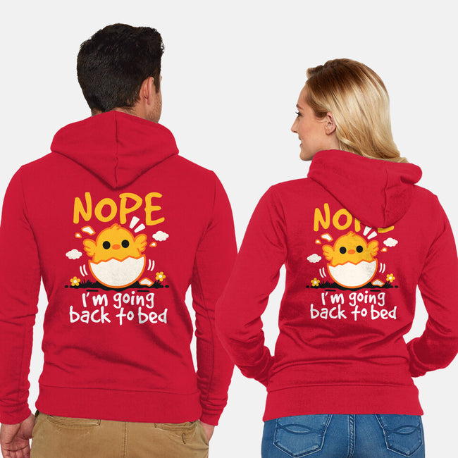 Nope Sleepy Chick-Unisex-Zip-Up-Sweatshirt-NemiMakeit