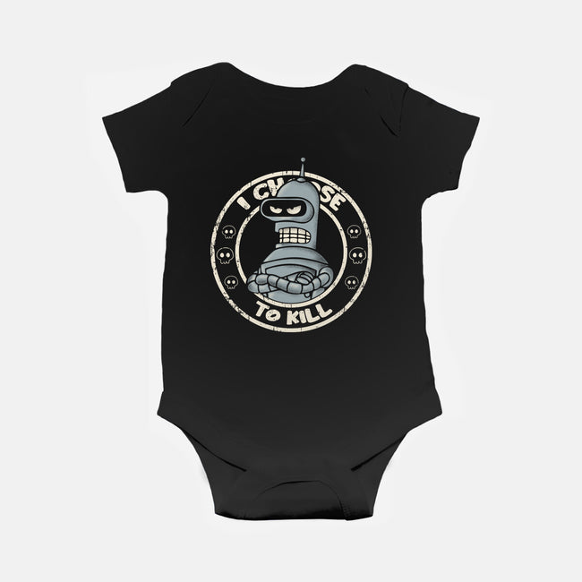 I Choose To Kill-Baby-Basic-Onesie-turborat14