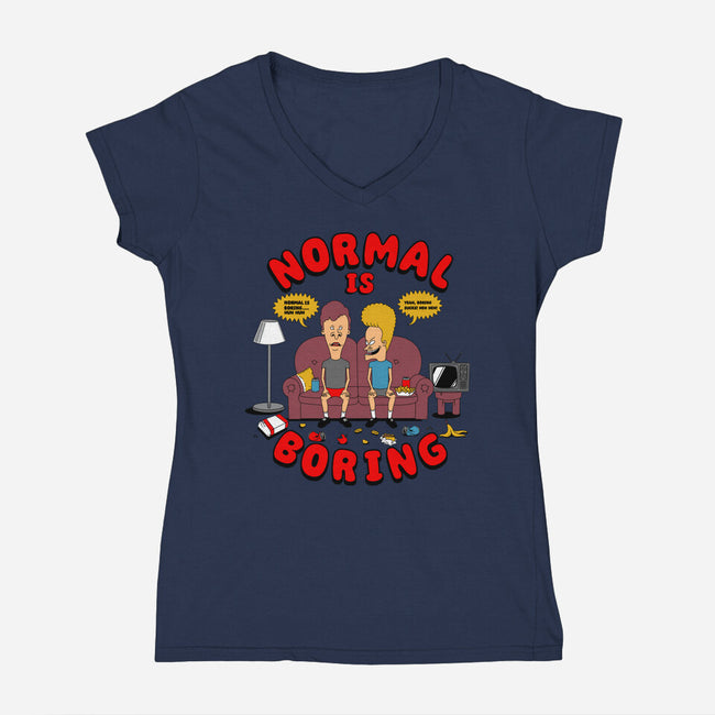 Boring Sucks-Womens-V-Neck-Tee-Tri haryadi
