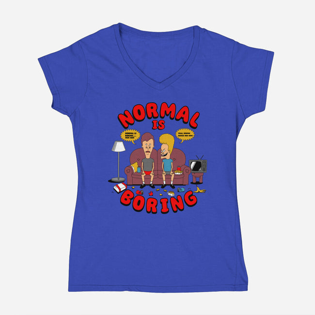 Boring Sucks-Womens-V-Neck-Tee-Tri haryadi