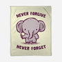 Elephants Never Forgive-None-Fleece-Blanket-kg07