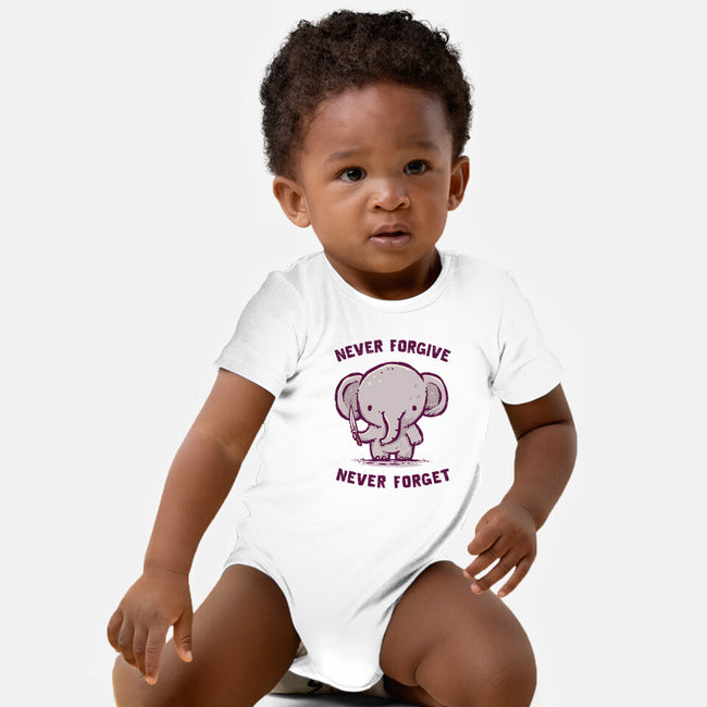 Elephants Never Forgive-Baby-Basic-Onesie-kg07