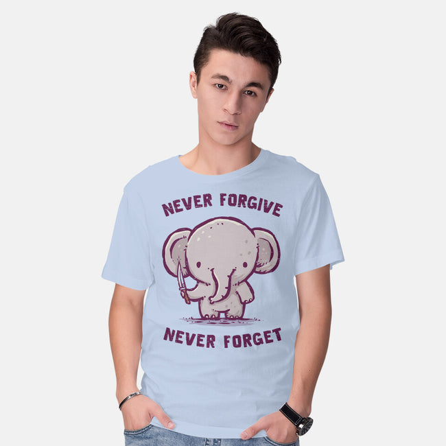 Elephants Never Forgive-Mens-Basic-Tee-kg07