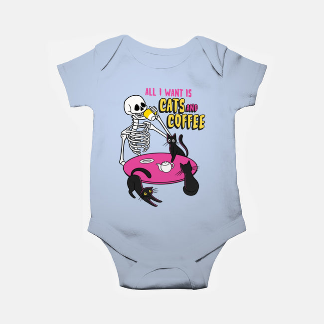 Skull And Cats-Baby-Basic-Onesie-yumie