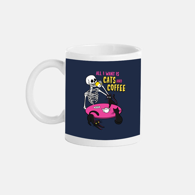 Skull And Cats-None-Mug-Drinkware-yumie