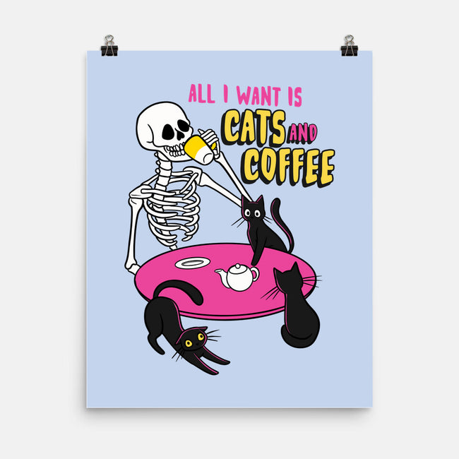 Skull And Cats-None-Matte-Poster-yumie