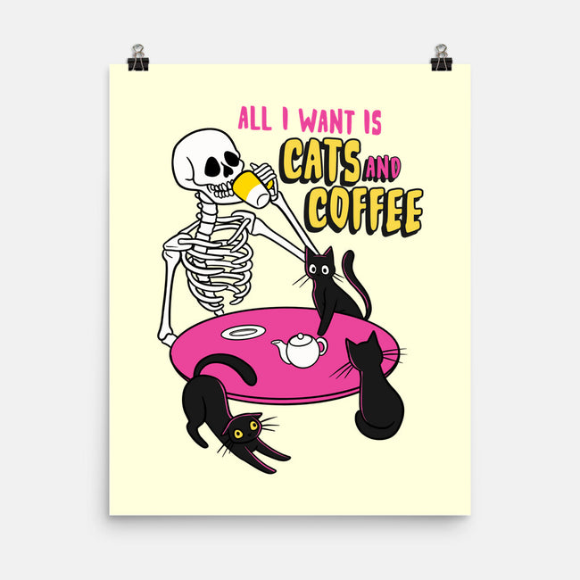 Skull And Cats-None-Matte-Poster-yumie