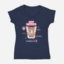Cat Noodles-Womens-V-Neck-Tee-yumie