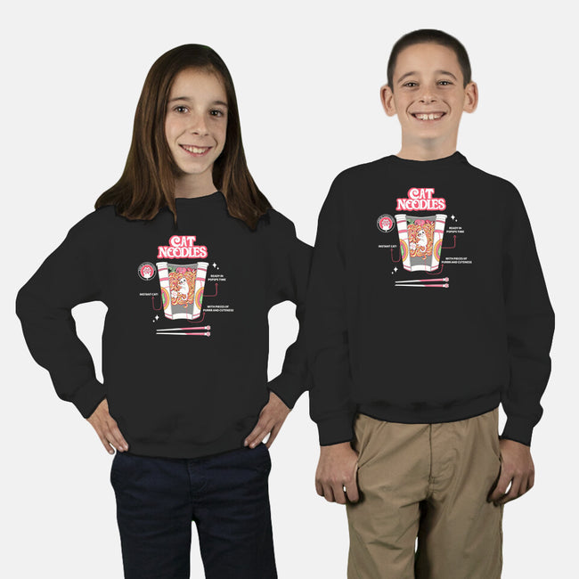 Cat Noodles-Youth-Crew Neck-Sweatshirt-yumie