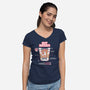 Cat Noodles-Womens-V-Neck-Tee-yumie