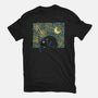 Starry Cat Art-Womens-Basic-Tee-yumie