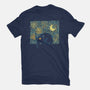 Starry Cat Art-Womens-Basic-Tee-yumie