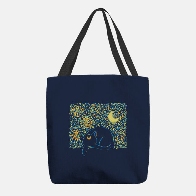 Starry Cat Art-None-Basic Tote-Bag-yumie