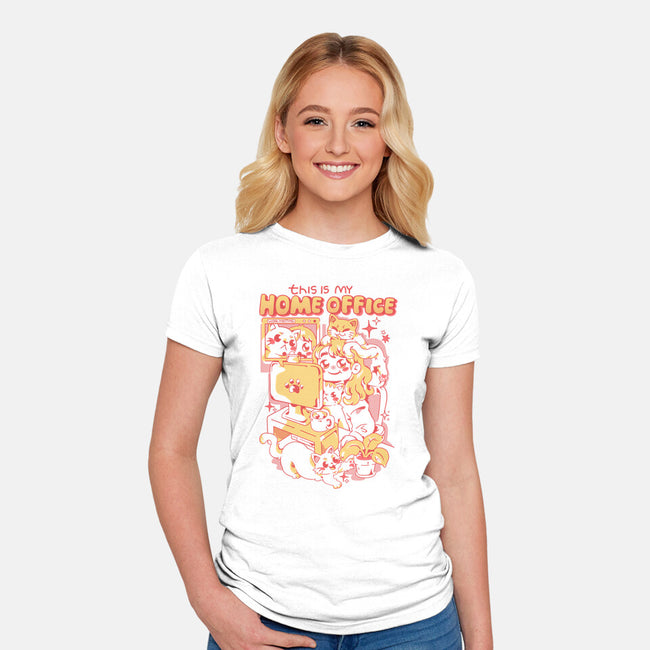 This Is My Home Office-Womens-Fitted-Tee-yumie