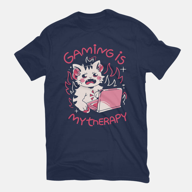 Gaming Is My Therapy-Womens-Basic-Tee-yumie