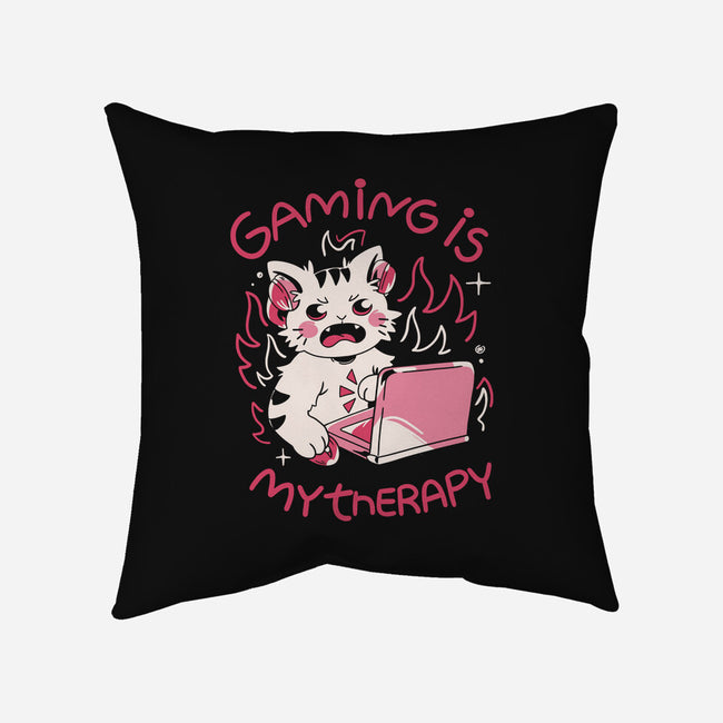 Gaming Is My Therapy-None-Removable Cover w Insert-Throw Pillow-yumie