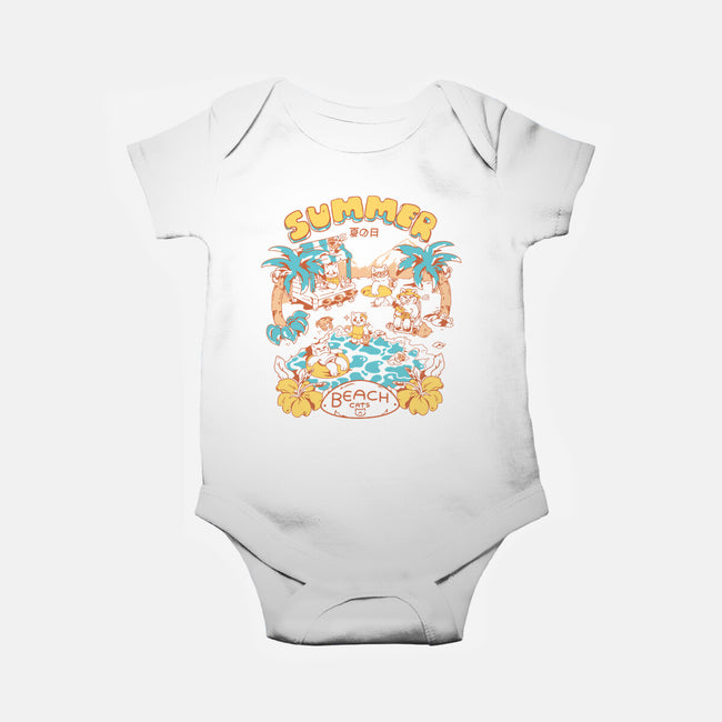 Summer Beach Cats-Baby-Basic-Onesie-yumie