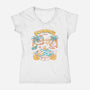 Summer Beach Cats-Womens-V-Neck-Tee-yumie