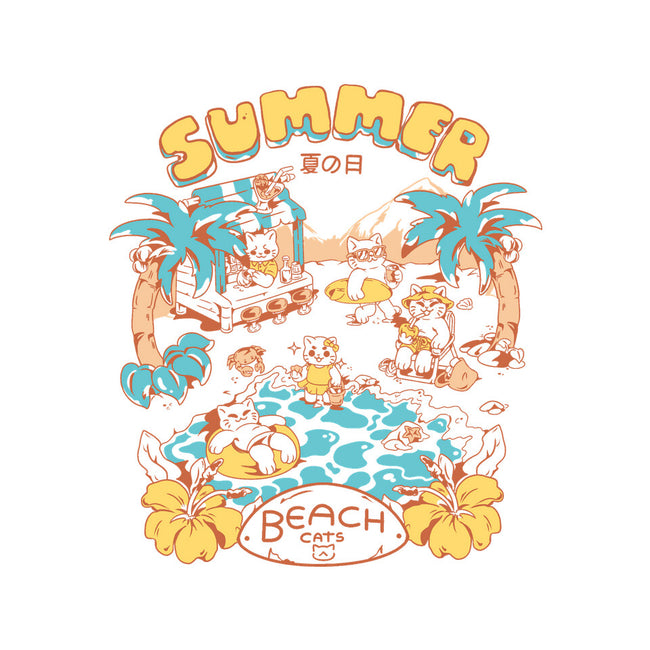 Summer Beach Cats-Womens-Fitted-Tee-yumie