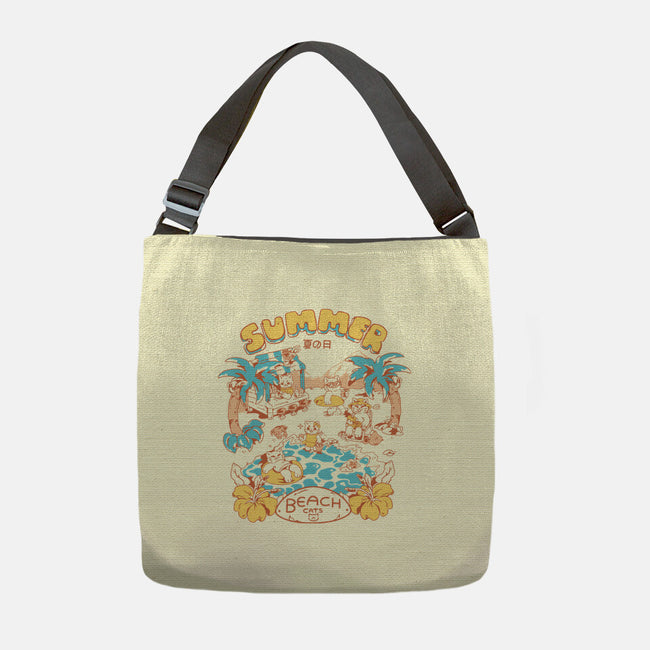 Summer Beach Cats-None-Adjustable Tote-Bag-yumie