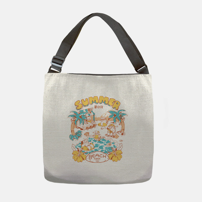 Summer Beach Cats-None-Adjustable Tote-Bag-yumie