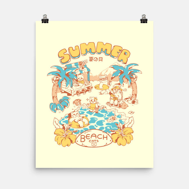 Summer Beach Cats-None-Matte-Poster-yumie