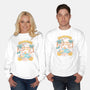 Summer Beach Cats-Unisex-Crew Neck-Sweatshirt-yumie