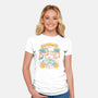 Summer Beach Cats-Womens-Fitted-Tee-yumie