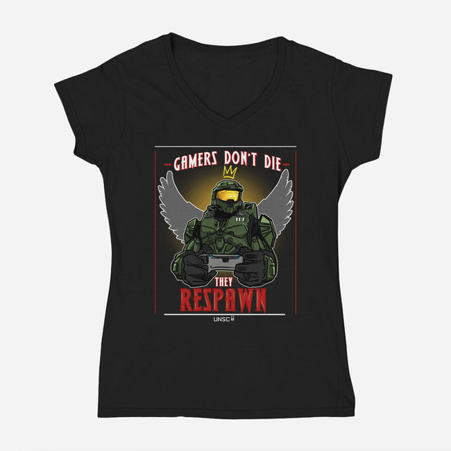 Gamer Meme-Womens-V-Neck-Tee-AndreusD