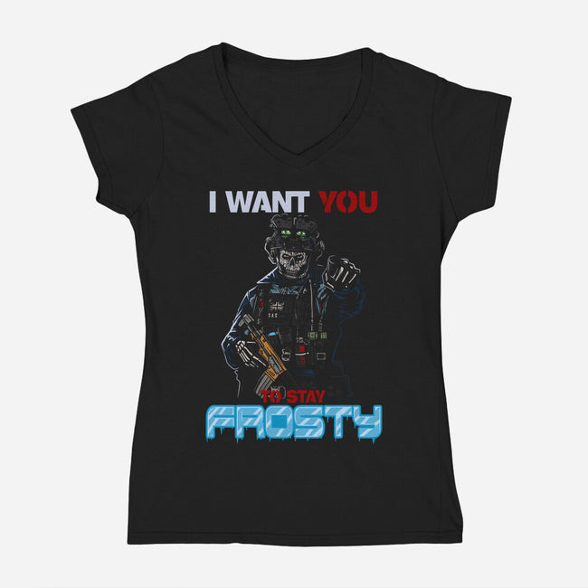 Stay Frosty-Womens-V-Neck-Tee-AndreusD